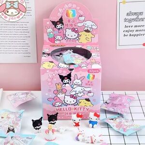 16 pieces- SANRIO Hello Kitty Multicolor  Erasers My Melody Cinnamoroll Kuromi
